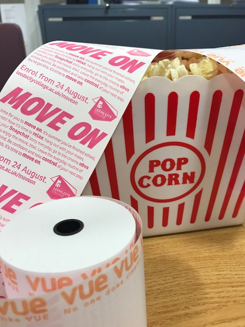 LEEDS CITY COLLEGE “MOVE ON” CAMPAIGN HITS THE CINEMA!